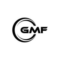 gmf logo disegno, ispirazione per un' unico identità. moderno eleganza e creativo design. filigrana il tuo successo con il Impressionante Questo logo. vettore