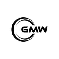 gmw logo disegno, ispirazione per un' unico identità. moderno eleganza e creativo design. filigrana il tuo successo con il Impressionante Questo logo. vettore