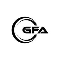 gfa logo disegno, ispirazione per un' unico identità. moderno eleganza e creativo design. filigrana il tuo successo con il Impressionante Questo logo. vettore