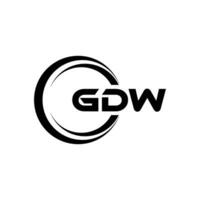 gdw logo disegno, ispirazione per un' unico identità. moderno eleganza e creativo design. filigrana il tuo successo con il Impressionante Questo logo. vettore