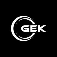 GEK logo disegno, ispirazione per un' unico identità. moderno eleganza e creativo design. filigrana il tuo successo con il Impressionante Questo logo. vettore