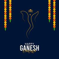 signore ganpati illustrazione per ganesh Chaturthi Festival sociale media inviare vettore