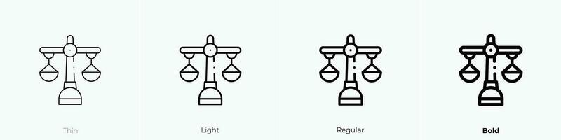 themis icona. sottile, luce, regolare e grassetto stile design isolato su bianca sfondo vettore