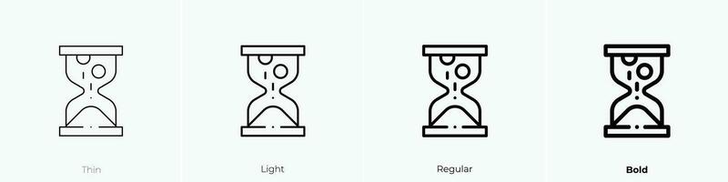 tempo è i soldi icona. sottile, luce, regolare e grassetto stile design isolato su bianca sfondo vettore