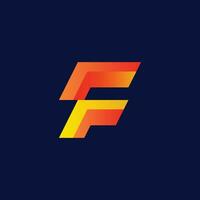 iniziali f logo design pendenza iniziale lettera logo vettore