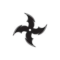 ninja shuriken logo vettore modello