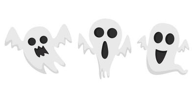 Halloween carino fantasma cartone animato. vettore illustrazione