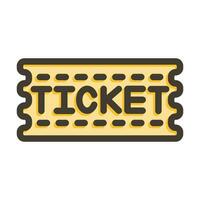 biglietto vettore di spessore linea pieno colori icona per personale e commerciale uso.
