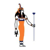 cartone animato colore personaggio egiziano Dio maat. vettore