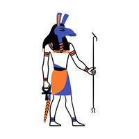 cartone animato colore personaggio egiziano Dio impostare. vettore