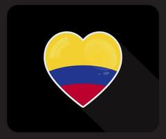 Colombia amore orgoglio bandiera icona vettore