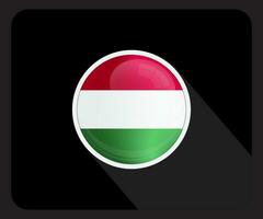 Ungheria lucido cerchio bandiera icona vettore