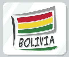 Bolivia grafico orgoglio bandiera icona vettore