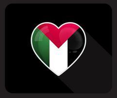 Palestina amore orgoglio bandiera icona vettore