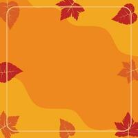 autunno sfondo con copia spazio la zona, vettore con onde e le foglie modello. design per striscione, saluto carta, volantino, sociale media, presentazione, ragnatela.