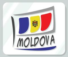 moldova grafico orgoglio bandiera icona vettore