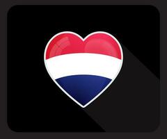 Olanda amore orgoglio bandiera icona vettore