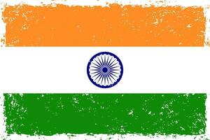 India bandiera grunge afflitto stile vettore
