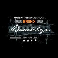 brooklyn slogan tee grafico tipografia per Stampa t camicia illustrazione vettore Vintage ▾ arte