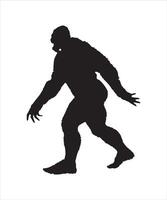 bigfoot silhouette vettore design