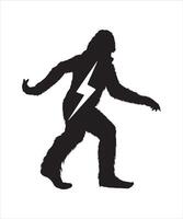 bigfoot silhouette vettore design