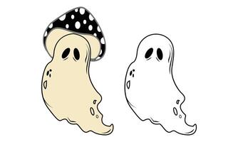 Halloween fantasma grafico clip arte disegno, fantasma illustrazione design. vettore