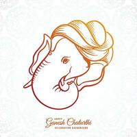 bellissimo ganesh Chaturthi Festival carta sfondo vettore