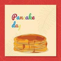 colorato contento pancake giorno sfondo vettore