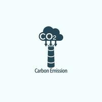 co2 emissione logo vettore