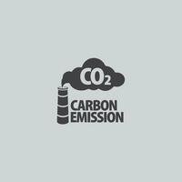 co2 emissione logo vettore