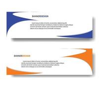 logo banner con colore semplice vettore