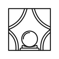 Halloween cristallo palla icona. strega e stregoneria simbolo, icona vettore illustrazione, isolato su bianca sfondo