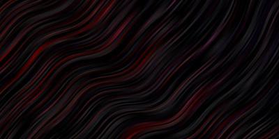 sfondo vettoriale rosso scuro con curve. illustrazione astratta sfumata con linee ironiche. modello per libretti, volantini.