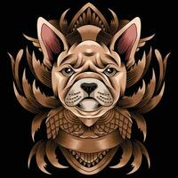 illustrazione vettoriale di bulldog francese