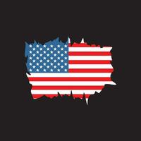 grunge Stati Uniti d'America bandiera design. America cartello e simbolo vettore