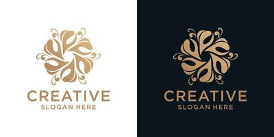 floreale ornamento logo design astratto vettore