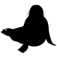 foca silhouette vettore