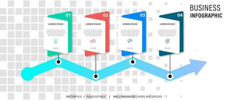 presentazione attività commerciale Infografica modello vettore. vettore