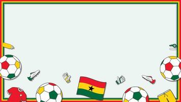 calcio sfondo design modello. calcio cartone animato vettore illustrazione. calcio nel Ghana