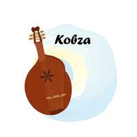 kobza. tradizionale slavo, ucraino musicale strumento. vettore illustrazione