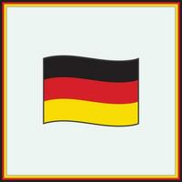 Germania bandiera cartone animato vettore illustrazione. bandiera di Germania piatto icona schema. nazionale Germania bandiera