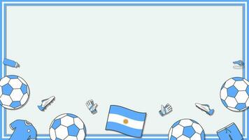 calcio sfondo design modello. calcio cartone animato vettore illustrazione. calcio nel argentina
