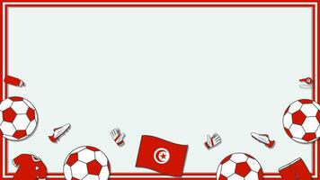 calcio sfondo design modello. calcio cartone animato vettore illustrazione. calcio nel tunisia