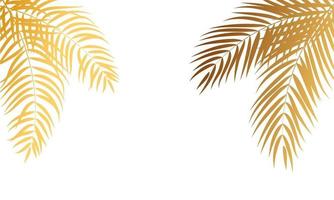 illustrazione di vettore del fondo della siluetta della foglia della palma dell'oro