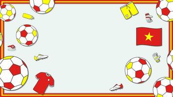 calcio sfondo design modello. calcio cartone animato vettore illustrazione. sport nel Vietnam