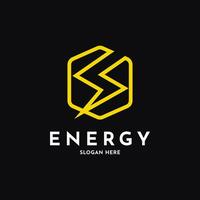 energia fulmine logo design creativo idea vettore