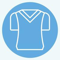 icona t camicie. relazionato per campeggio simbolo. blu occhi stile. semplice design modificabile. semplice illustrazione vettore