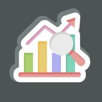 etichetta analisi. relazionato per attività commerciale analisi simbolo. semplice design modificabile. semplice illustrazione vettore