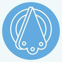 icona tovaglioli. relazionato per campeggio simbolo. blu occhi stile. semplice design modificabile. semplice illustrazione vettore