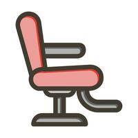 barbiere sedia vettore di spessore linea pieno colori icona per personale e commerciale uso.